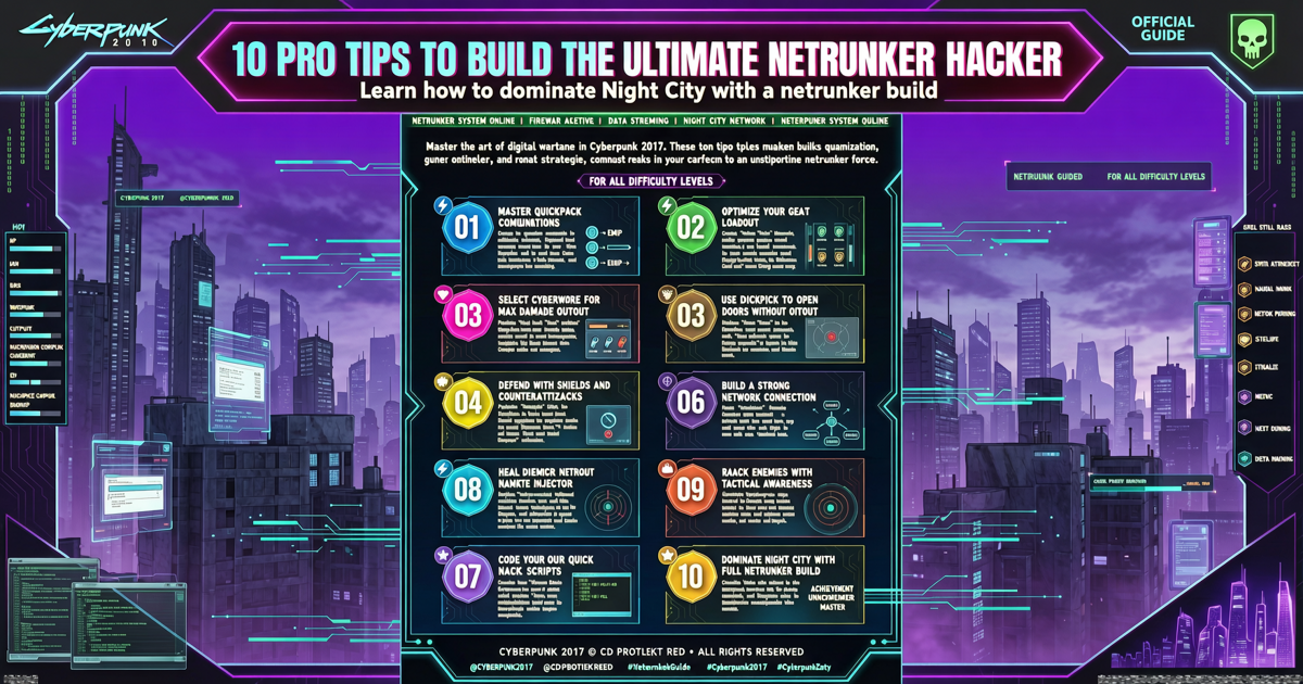 Cyberpunk 2077: 10 Pro Tips to Build the Ultimate Netrunner Hacker